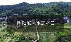 阴阳宅风水之水口