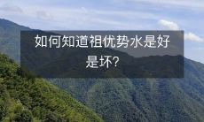 如何知道祖优势水是好是坏？