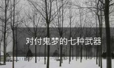 对付鬼梦的七种武器