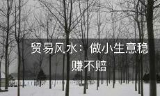 贸易风水:做小生意稳赚不赔