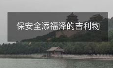 保安全添福泽的吉利物