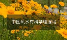 中国风水有科学理据吗