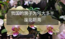 我国的房子为何大多半座北朝南