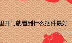 家里开门就看到什么摆件最好