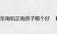 东南和正南房子哪个好风水旺