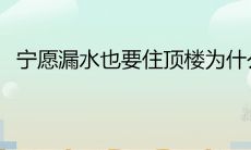 宁愿漏水也要住顶楼为什么 住顶楼的真实感受