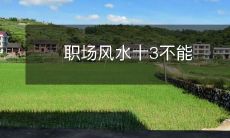 职场风水十3不能