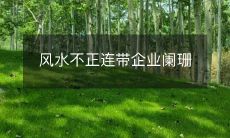 风水不正连带企业阑珊