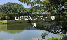 白领应关心“风水”要领