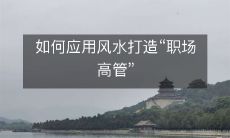 如何应用风水打造“职场高管”