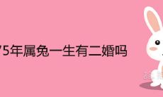 1975年属兔一生有二婚吗 2022年婚姻状况怎么样