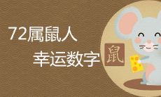 72属鼠终身幸运数字有哪些