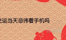 交运当天忌讳看手机吗