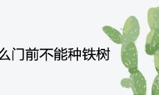 为什么门前不能种铁树 有什么风水讲究