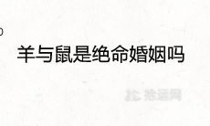 羊与鼠是绝命婚姻吗 婚姻能过一辈子吗