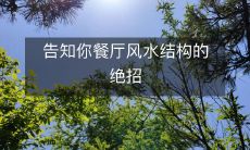 告知你餐厅风水结构的绝招