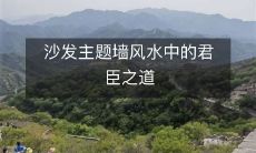 沙发主题墙风水中的君臣之道