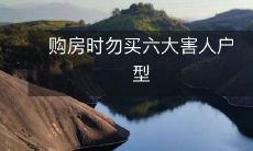 购房时勿买六大害人户型