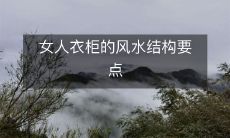 女人衣柜的风水结构要点