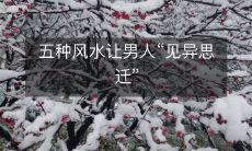 五种风水让男人“见异思迁”