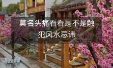 莫名头痛看看是不是触犯风水忌讳