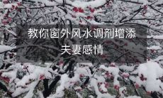 教你窗外风水调剂增添夫妻感情