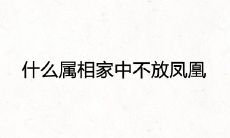 什么属相家中不放凤凰寓意不吉利