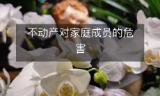 不动产对家庭成员的危害