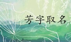 芳在名字中的寓意是什么 诗意优雅的女孩名字