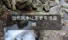 当代风水让家更有情面味