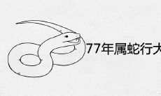 77年属蛇行大运是哪一年