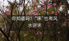 你知道吗?“床”也有风水讲求