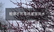 租房不可忽视家居风水