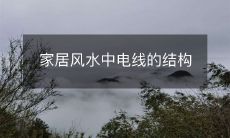 家居风水中电线的结构