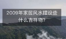 2009年家居风水摆设些什么吉祥物?