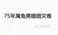 75年属兔男婚姻灾难在什么时候 2022年感情状态如何