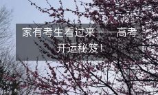 家有考生看过来——高考开运秘笈!