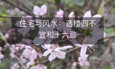 住宅与风水:选楼四不宜和十六忌