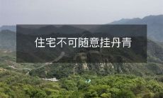 住宅不可随意挂丹青