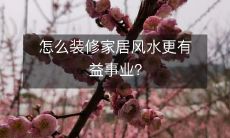 怎么装修家居风水更有益事业?