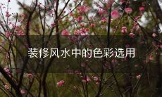 装修风水中的色彩选用