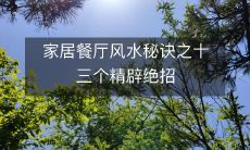 家居餐厅风水秘诀之十三个精辟绝招