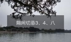 隔间切忌3、4、八