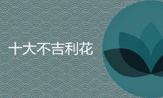 十大不吉利花盘点 什么花不能养在家里