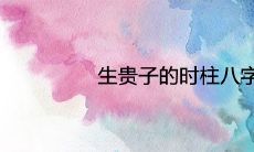 生贵子的时柱八字特征