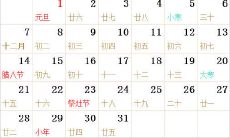 2046全年日历农历表
